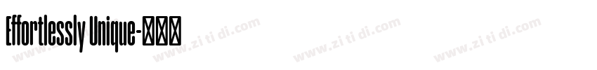 Effortlessly Unique字体转换